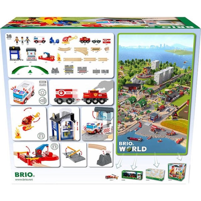 Brio - Policijski i vatarogasni set Brio - Policijski i vatarogasni set