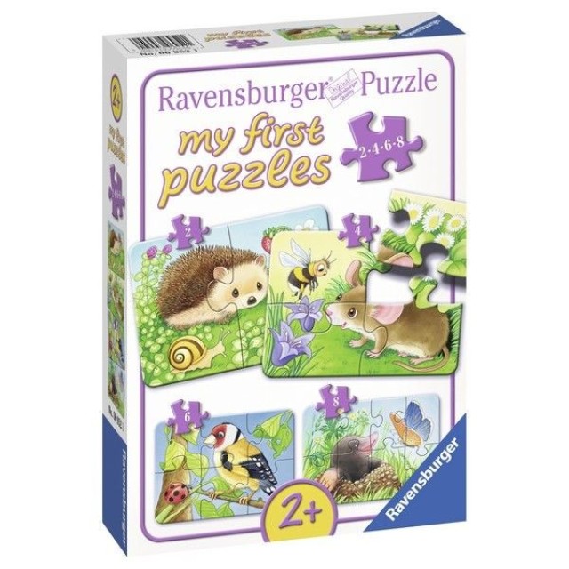 Ravensburger puzzle (slagalice) - Moje prve puzzle, 4u 1, sumske zivotinje