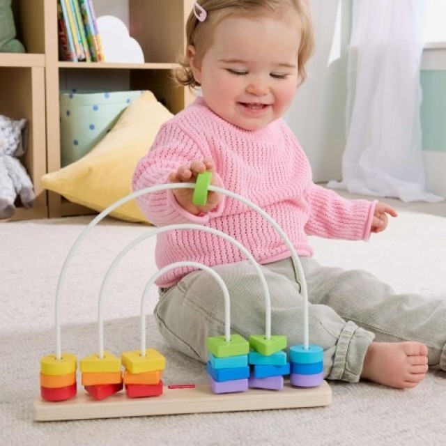 Fisher-Price Drvena Nizalica Duginh Boja
