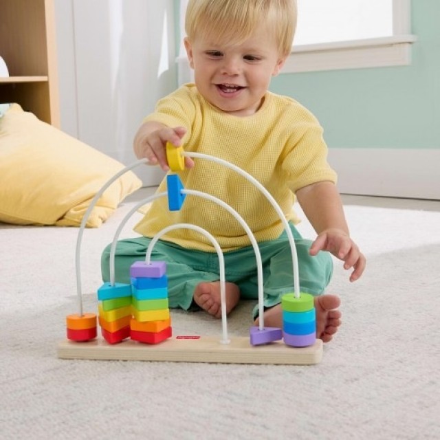 Fisher-Price Drvena Nizalica Duginh Boja
