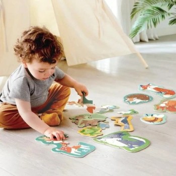 HAPE DEČIJE KARTONSKE PUZLE DIVLJE ŽIVOTINJE