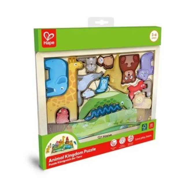 HAPE DEČIJE DRVENE PUZLE ŽIVOTINJSKO CARSTVO