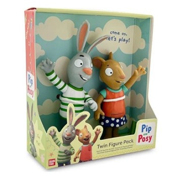 PIP i POZI - par, plast. figurice