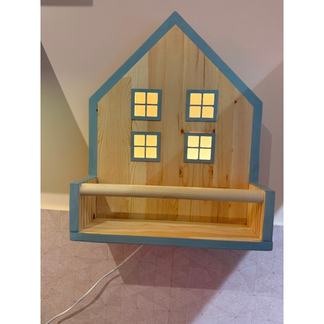 Zidna polica sa lampicom