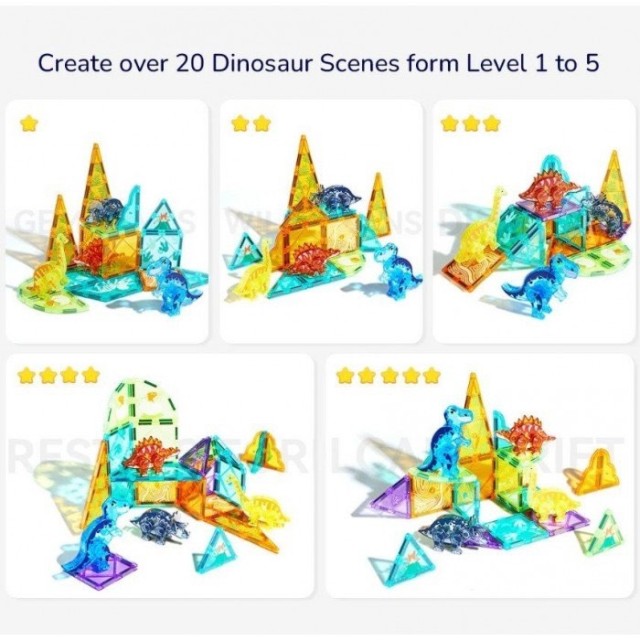 Mideer Magnetne kocke Dino Mideer Magnetne kocke Dino