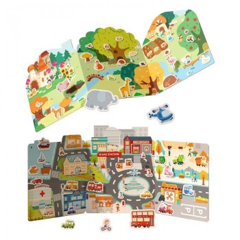 Knjiga sa nalepnicama-busy animal town