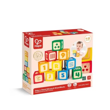 HAPE drvene kocke sa silikonskom ivicom