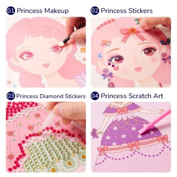  Bojanka 3 u 1, Našminkaj devojčicu, ljubičasta