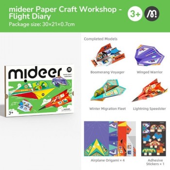 Mideer Paper Craft Workshop - papirni origami avioni